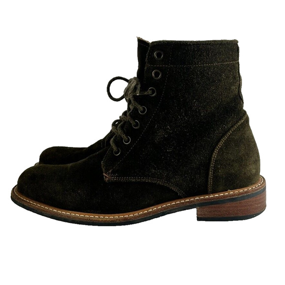 Nisolo Boot Mens 9.5 Brown Leather Suede Amalia All-Weather Lace Up Combat - Picture 4 of 12